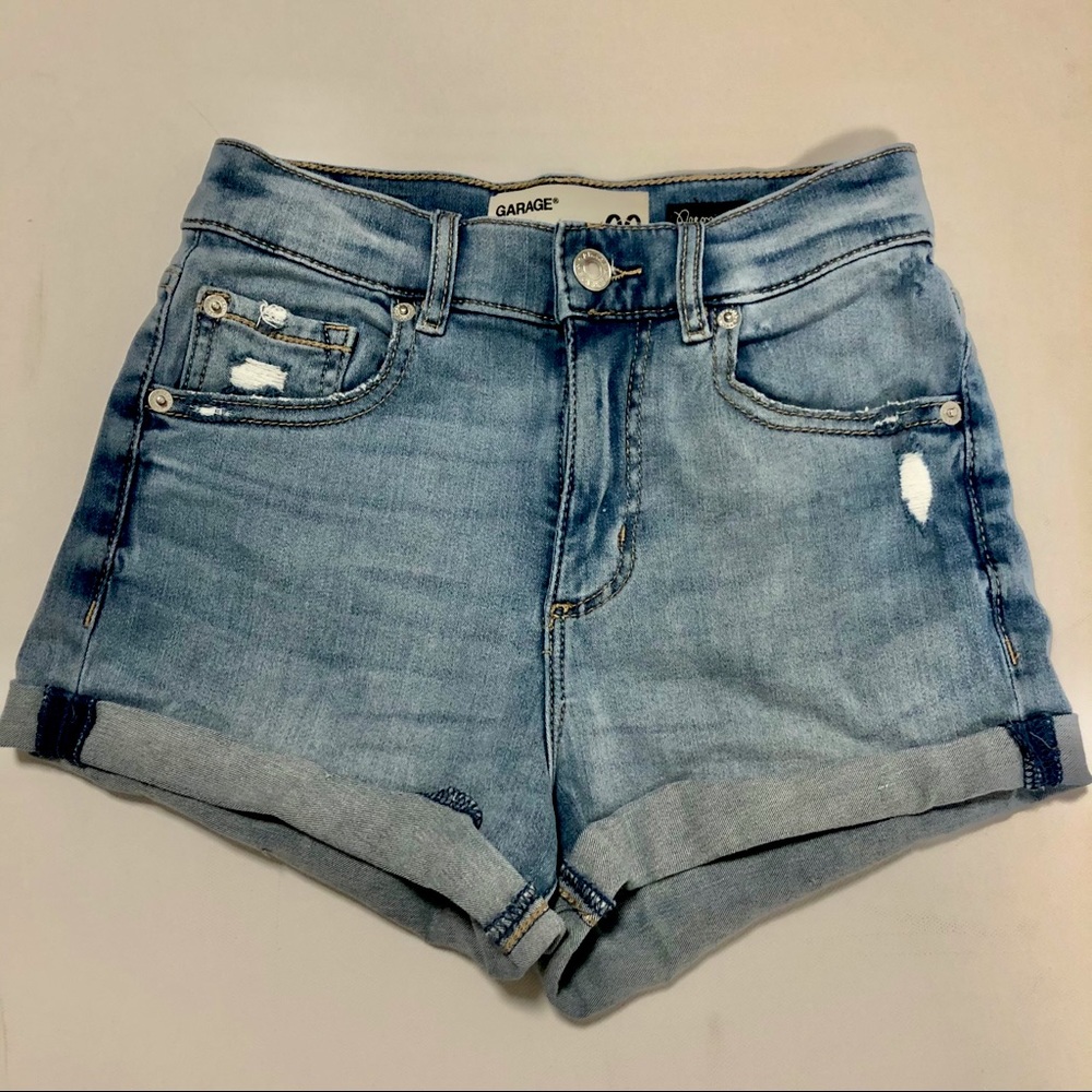 garage denim jean shorts